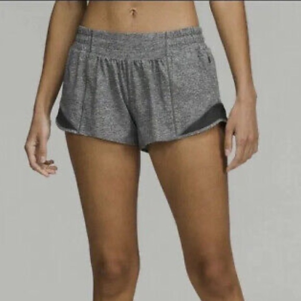 Lululemon Heather Grey Running Shorts